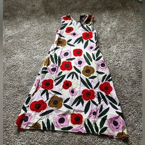 Marimekko X Uniqlo, Multicolored Sleeveless Sundress V-Neck Casual
